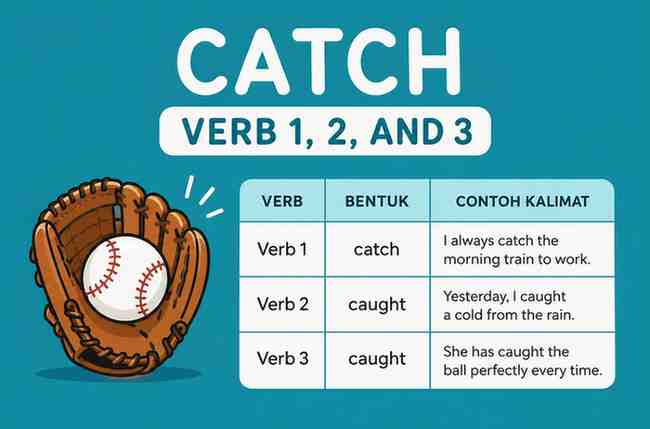 Verb 1, 2, dan 3 Catch Caught