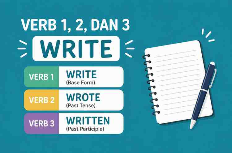 Verb 1, 2 dan 3 Writing (Write, Wrote, Written)