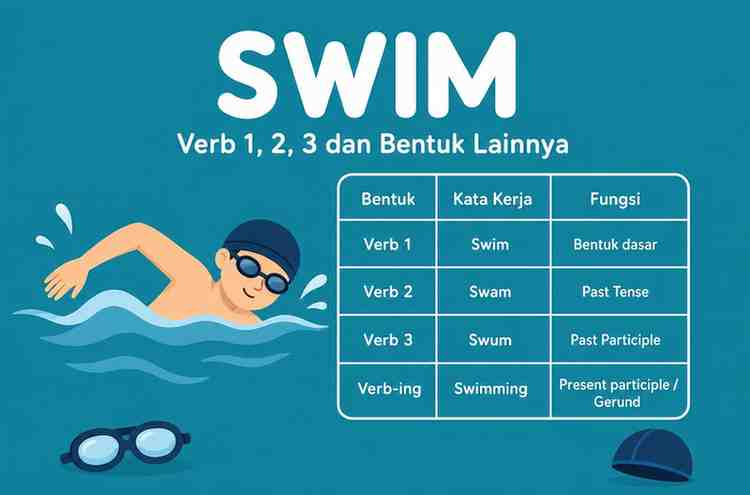 Verb 1, 2, 3 Swim, Swam, Swum, Swimming