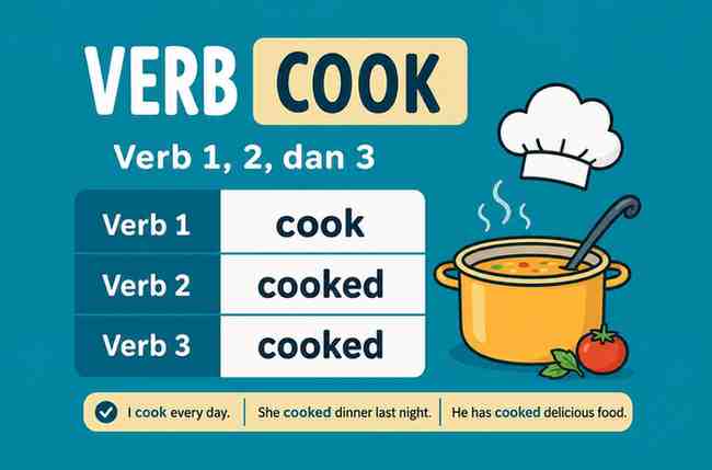 Verb 1, 2, dan 3 dari Cook