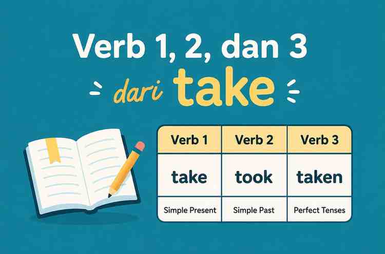 Verb 1, 2, dan 3 dari Take