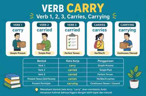 Verb 1, 2 dan 3 Carry, Carried, Carries, Carrying