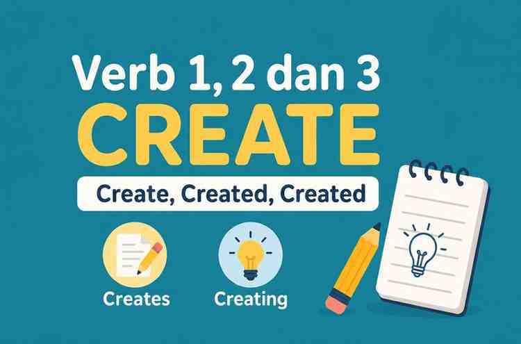 Verb 1, 2 dan 3 Create, Created, Created, Creates, Creating