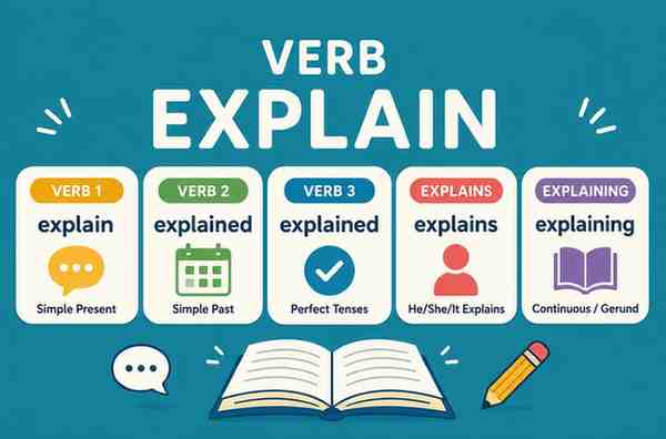 Verb 1, 2 dan 3 Explain, Explained, Explains, Explaining