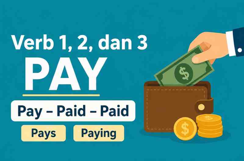 Verb 1, 2 dan 3 Pay, Paid, Paid, Pays, Paying