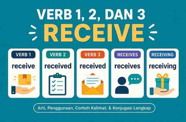 Verb 1, 2 dan 3 Receive, Received, Receives, Receiving
